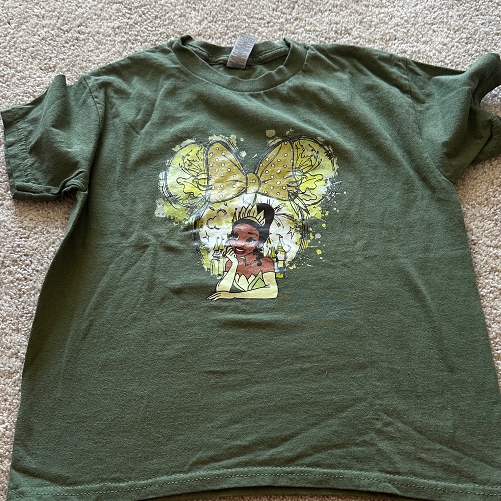 Kids Green T-Shirt with Princess Design